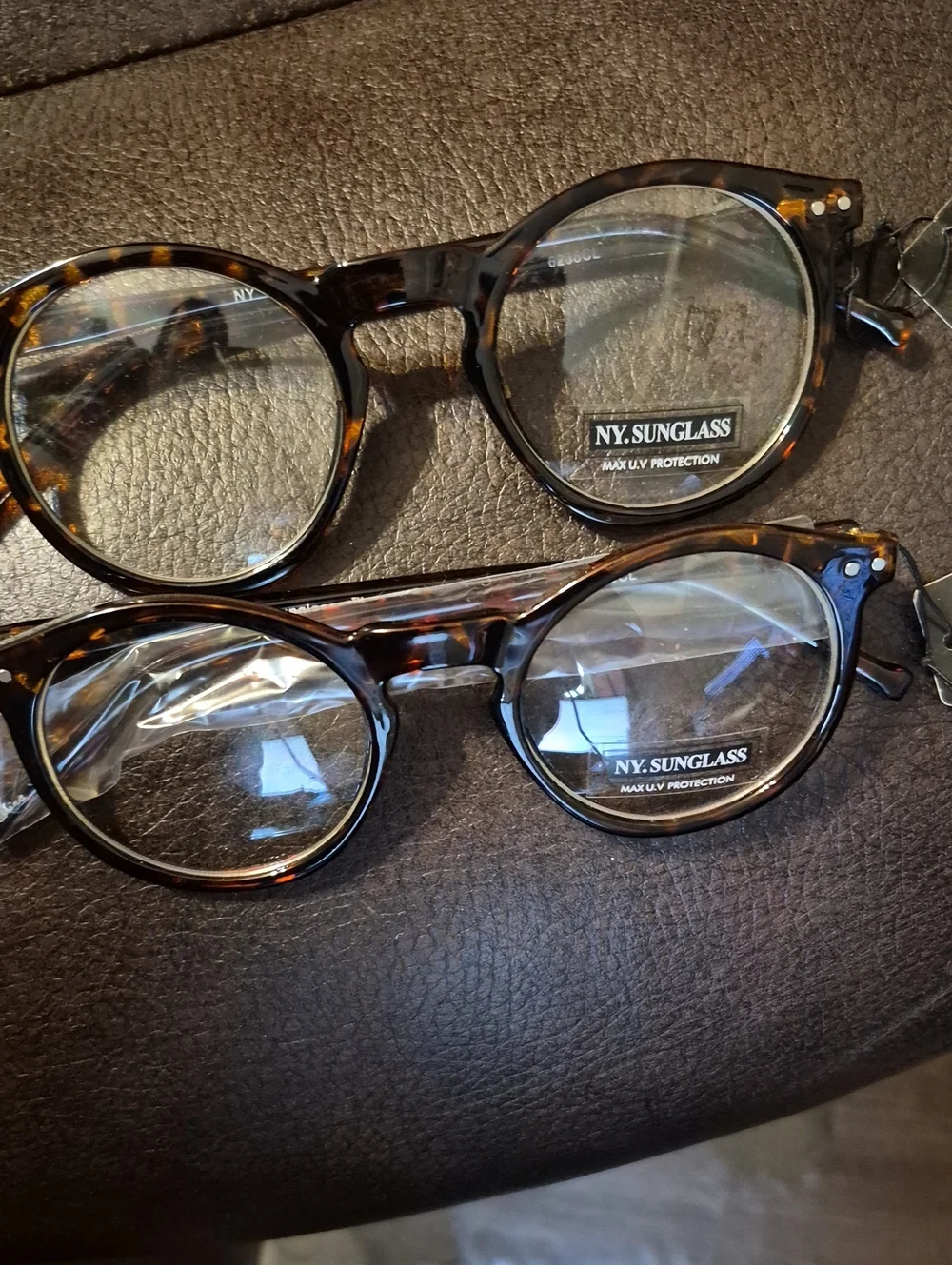 Tortoiseshell Round glasses 2 Pair